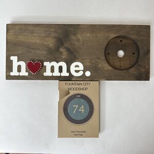Nest Thermostat Wall Plate Home‎ String Art Hand Made Wood & String Art Heart